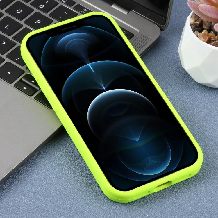 For iPhone 12 Pro Max Large Hole Leopard Print Liquid Silicone Phone Case