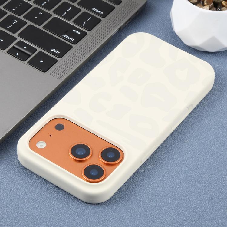 For iPhone 12 Pro Large Hole Leopard Print Liquid Silicone Phone Case