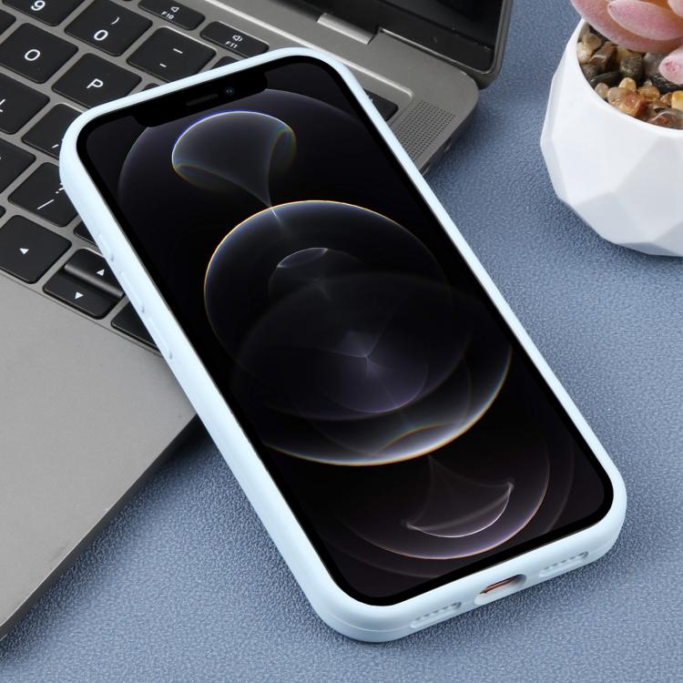 For iPhone 12 Pro Large Hole Leopard Print Liquid Silicone Phone Case