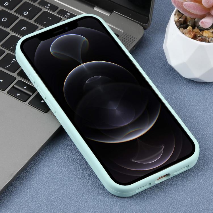 For iPhone 12 Pro Large Hole Leopard Print Liquid Silicone Phone Case