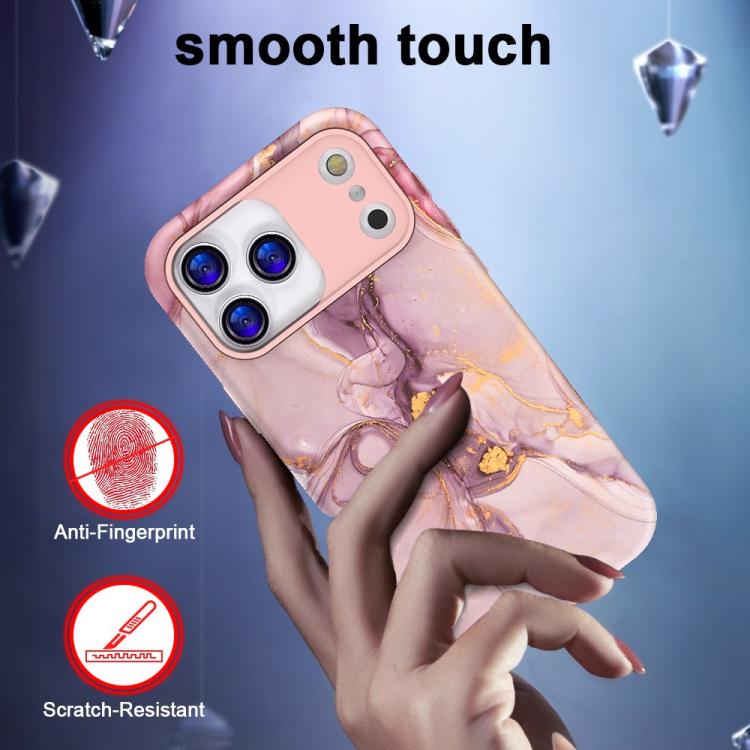 For iPhone 12 Water Transfer Printing Marble Pattern PC + TPU Phone Case