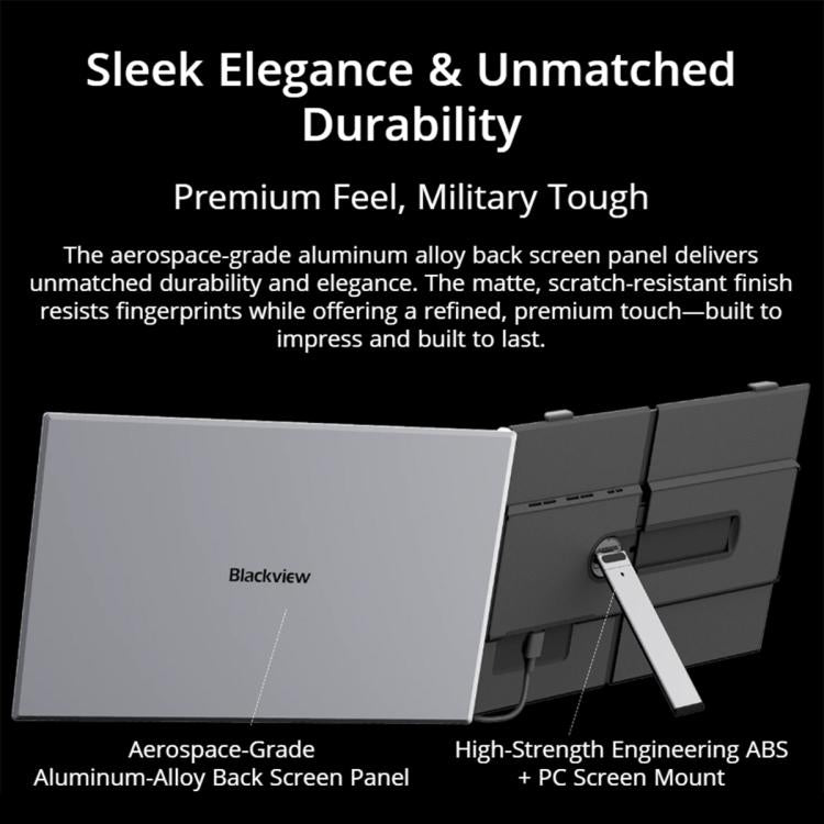[HK Warehouse] Blackview SCM8 15.3 inch Portable Laptop Ultra-thin LCD Monitor Screen Extender with Stand - Grey