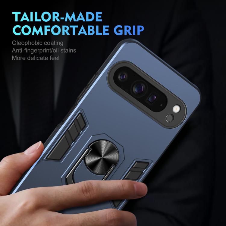For Google Pixel 9 Pro XL Shockproof Metal Ring Holder Phone Case