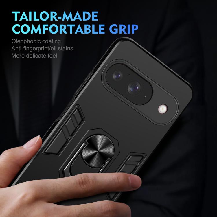 For Google Pixel 9 Pro / 9 Shockproof Metal Ring Holder Phone Case