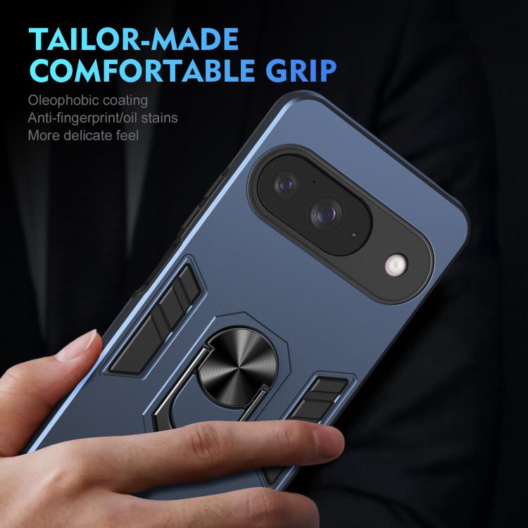 For Google Pixel 9 Pro / 9 Shockproof Metal Ring Holder Phone Case