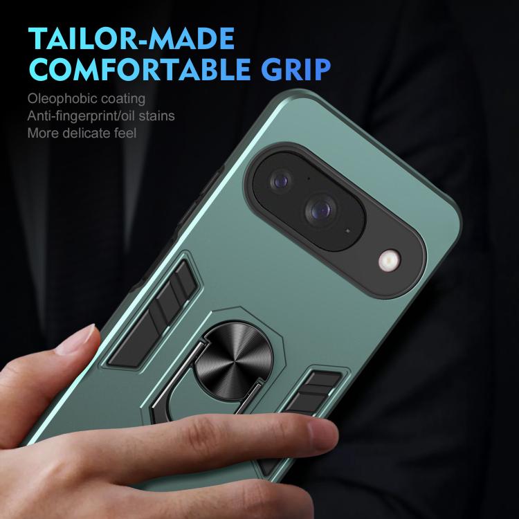 For Google Pixel 9 Pro / 9 Shockproof Metal Ring Holder Phone Case