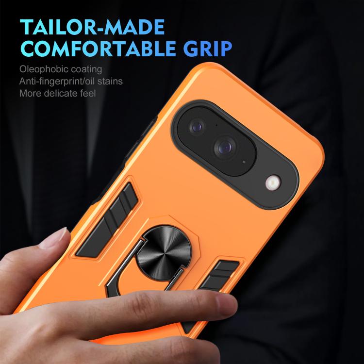 For Google Pixel 9 Pro / 9 Shockproof Metal Ring Holder Phone Case