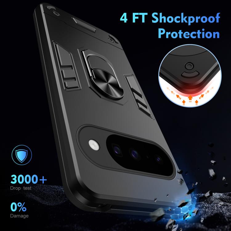 For Google Pixel 10 Pro / 10 Shockproof Metal Ring Holder Phone Case