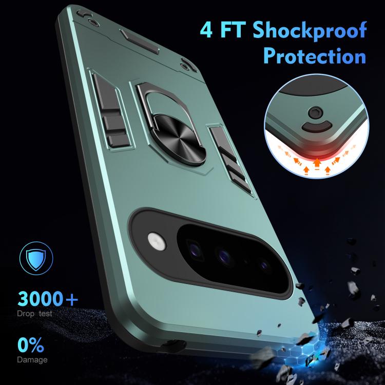 For Google Pixel 10 Pro / 10 Shockproof Metal Ring Holder Phone Case