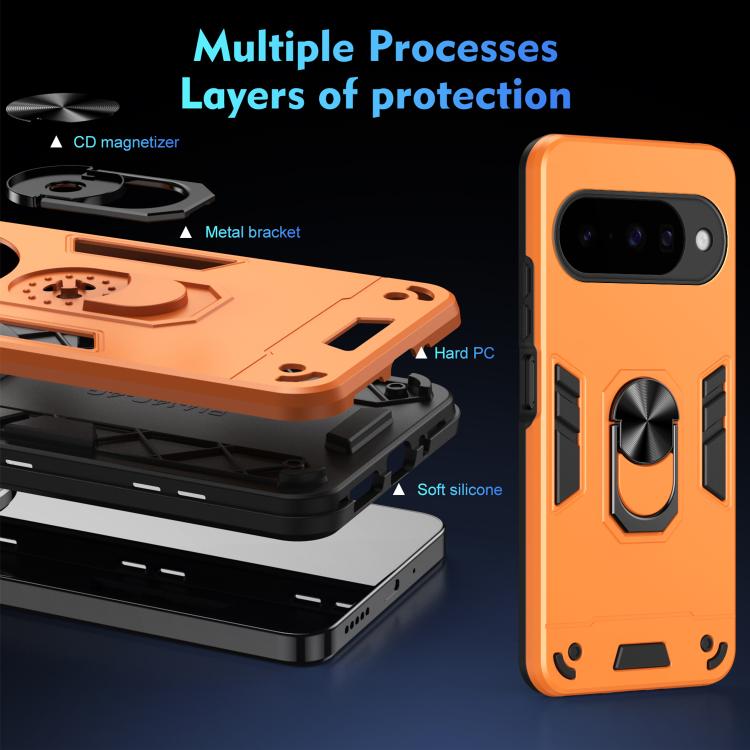 For Google Pixel 10 Pro / 10 Shockproof Metal Ring Holder Phone Case