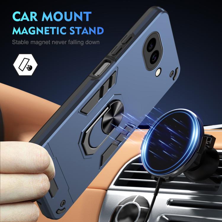 For Google Pixel 10a Shockproof Metal Ring Holder Phone Case