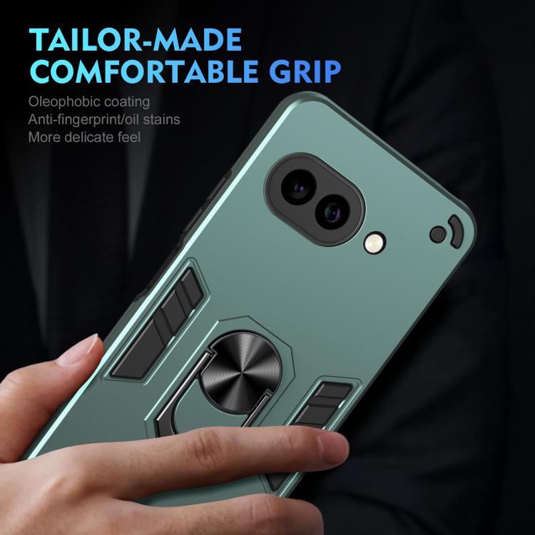 For Google Pixel 10a Shockproof Metal Ring Holder Phone Case