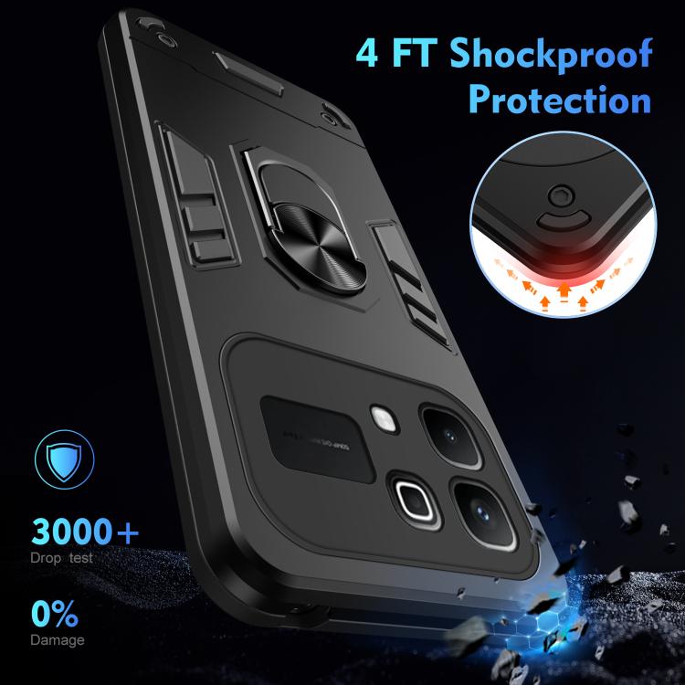 For Infinix Note 60 5G Shockproof Metal Ring Holder Phone Case