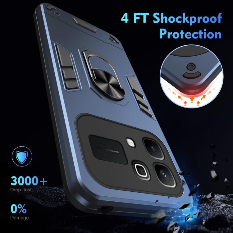 For Infinix Note 60 5G Shockproof Metal Ring Holder Phone Case
