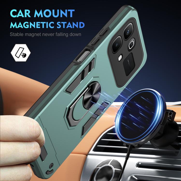 For Infinix Note 60 5G Shockproof Metal Ring Holder Phone Case