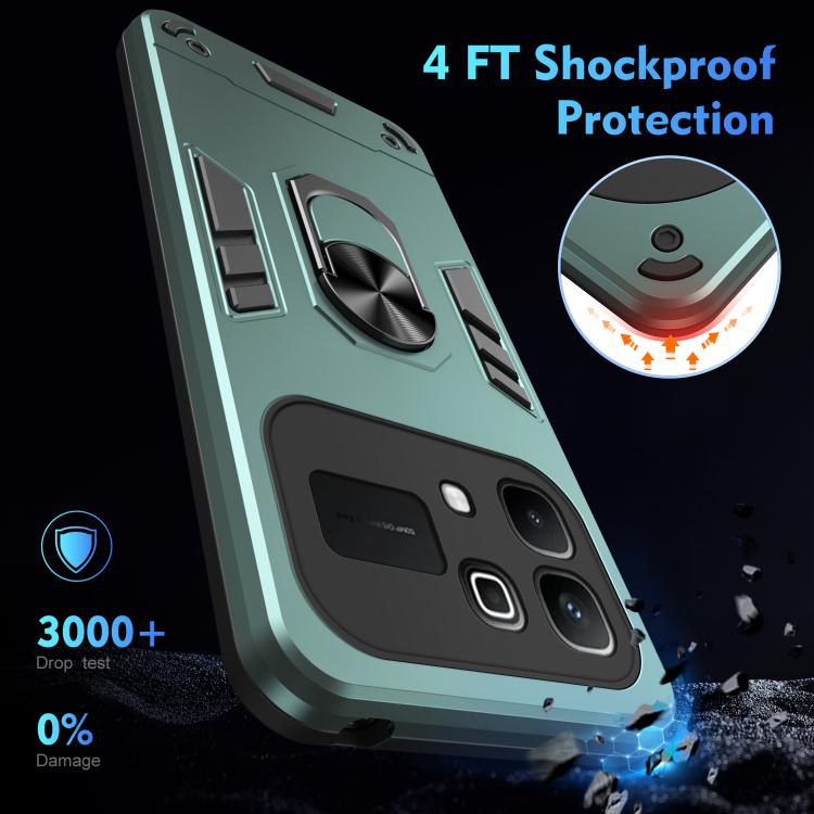 For Infinix Note 60 5G Shockproof Metal Ring Holder Phone Case