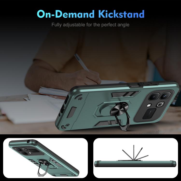 For Infinix Note 60 5G Shockproof Metal Ring Holder Phone Case