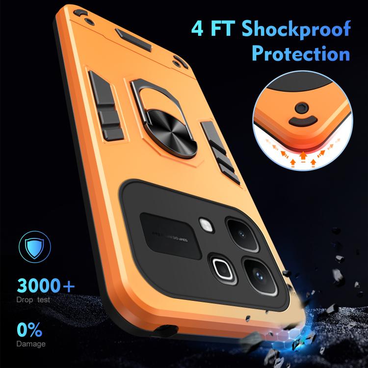 For Infinix Note 60 5G Shockproof Metal Ring Holder Phone Case