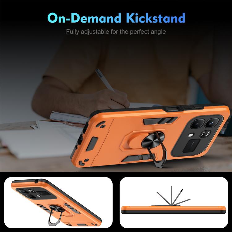 For Infinix Note 60 5G Shockproof Metal Ring Holder Phone Case