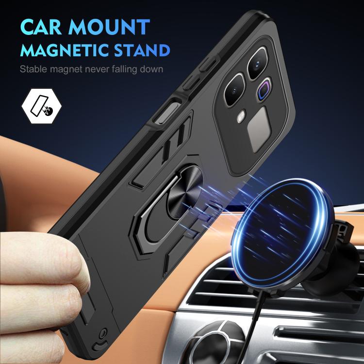 For Infinix Note 60 Pro 5G Shockproof Metal Ring Holder Phone Case