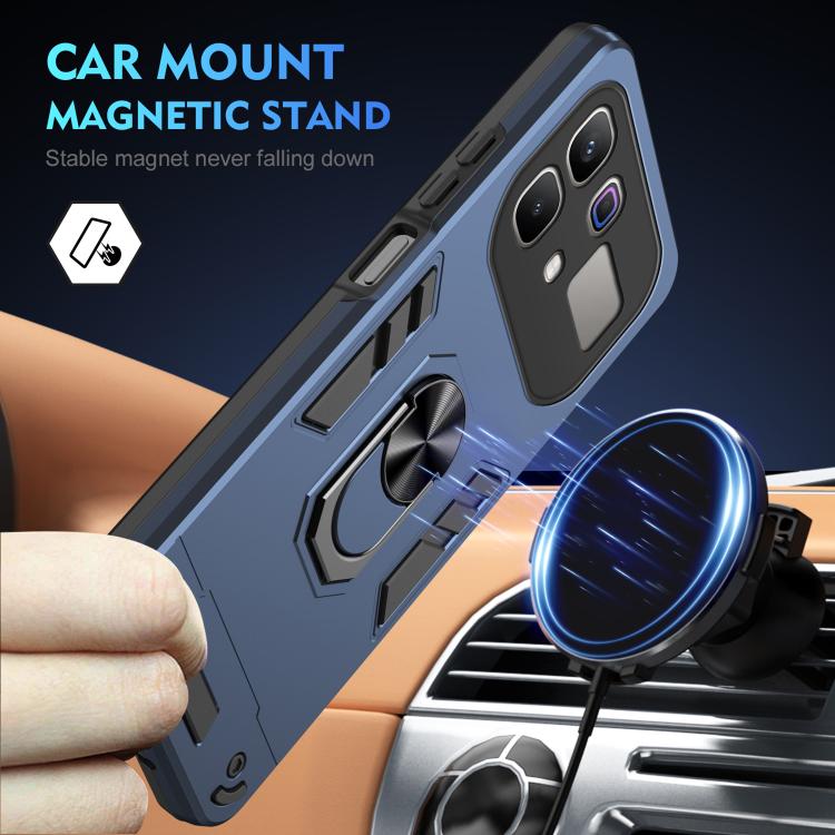 For Infinix Note 60 Pro 5G Shockproof Metal Ring Holder Phone Case