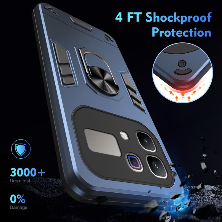 For Infinix Note 60 Pro 5G Shockproof Metal Ring Holder Phone Case