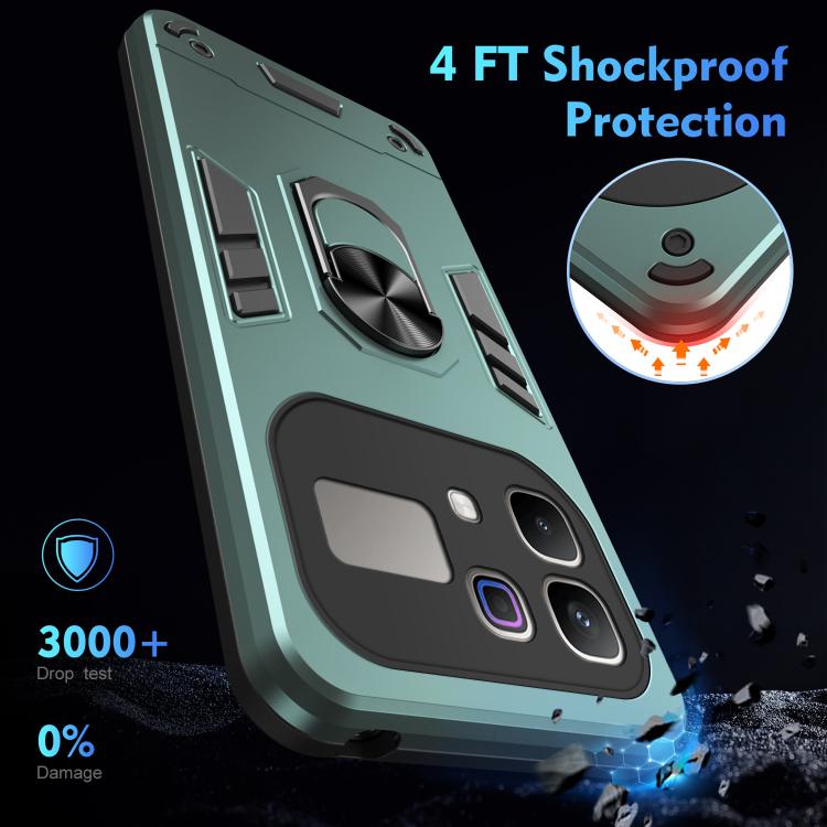 For Infinix Note 60 Pro 5G Shockproof Metal Ring Holder Phone Case
