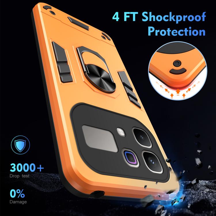 For Infinix Note 60 Pro 5G Shockproof Metal Ring Holder Phone Case