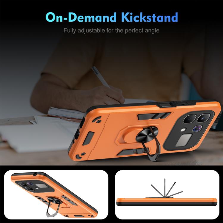 For Infinix Note 60 Pro 5G Shockproof Metal Ring Holder Phone Case