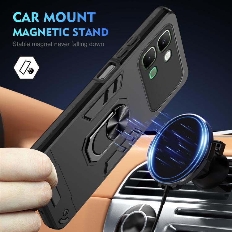 For Infinix Note Edge 5G Shockproof Metal Ring Holder Phone Case