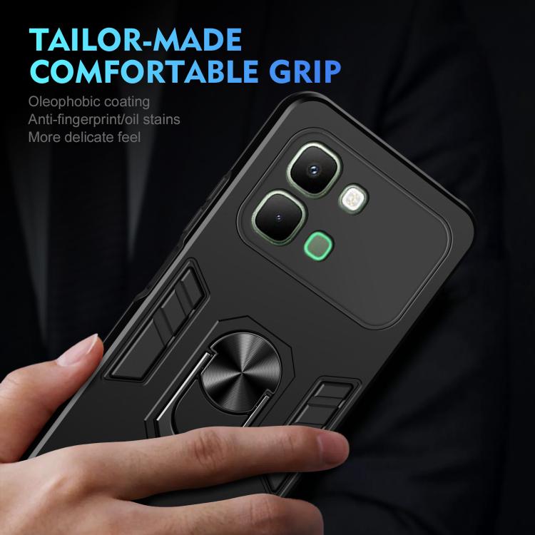 For Infinix Note Edge 5G Shockproof Metal Ring Holder Phone Case