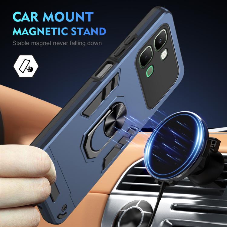 For Infinix Note Edge 5G Shockproof Metal Ring Holder Phone Case