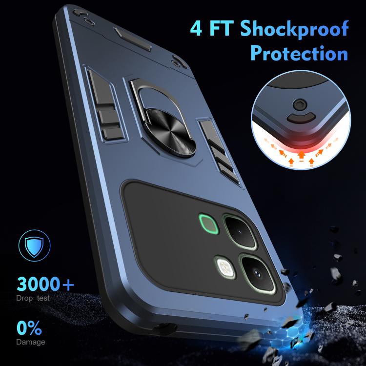 For Infinix Note Edge 5G Shockproof Metal Ring Holder Phone Case