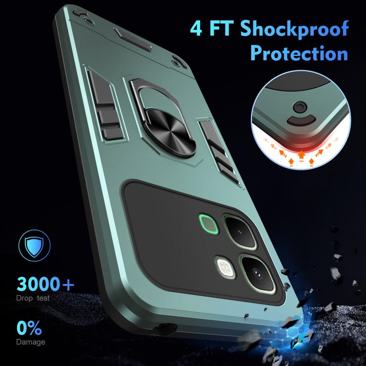 For Infinix Note Edge 5G Shockproof Metal Ring Holder Phone Case