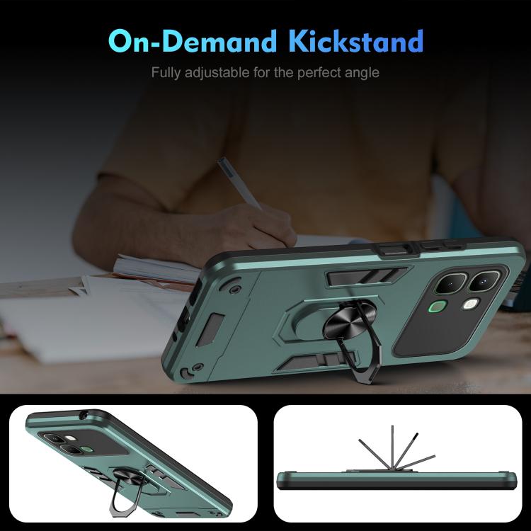 For Infinix Note Edge 5G Shockproof Metal Ring Holder Phone Case