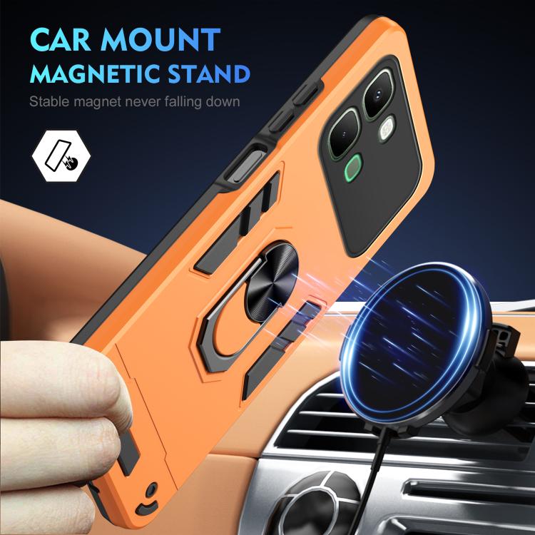 For Infinix Note Edge 5G Shockproof Metal Ring Holder Phone Case