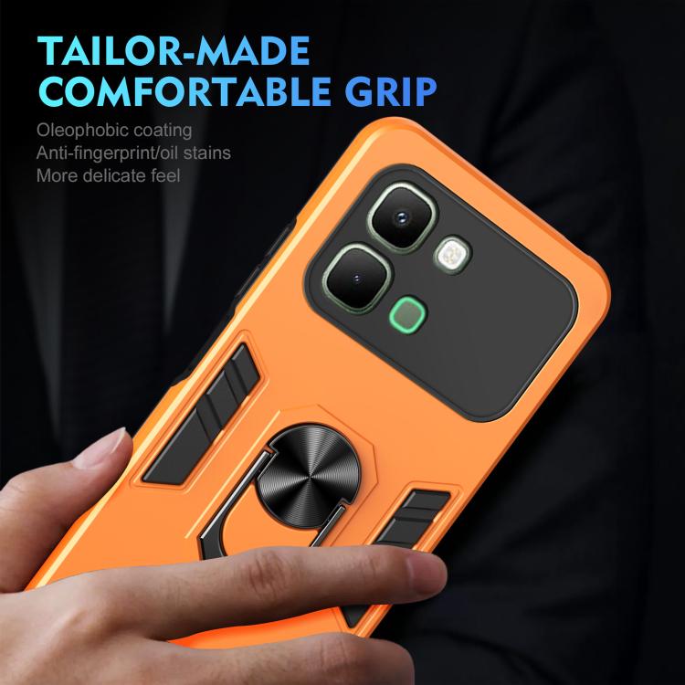 For Infinix Note Edge 5G Shockproof Metal Ring Holder Phone Case
