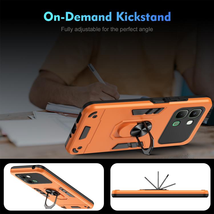 For Infinix Note Edge 5G Shockproof Metal Ring Holder Phone Case