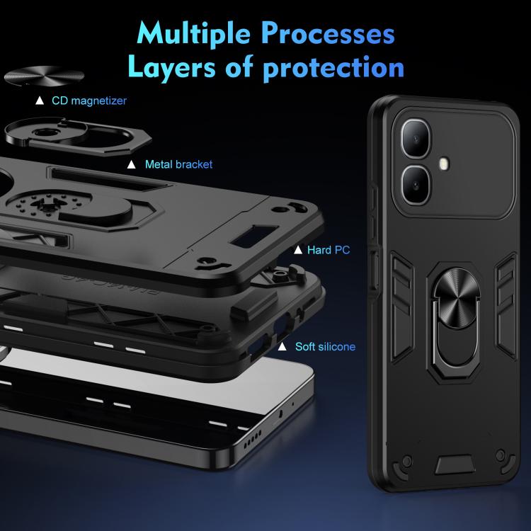 For Infinix Smart 20 4G Shockproof Metal Ring Holder Phone Case