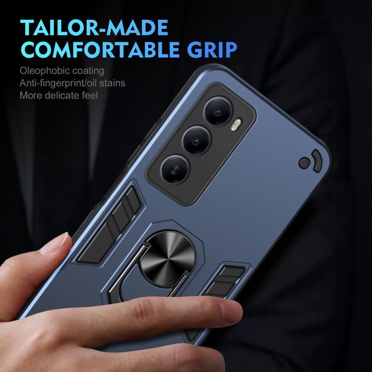 For itel A100 4G Shockproof Metal Ring Holder Phone Case
