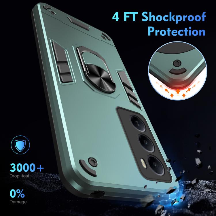 For itel A100 4G Shockproof Metal Ring Holder Phone Case