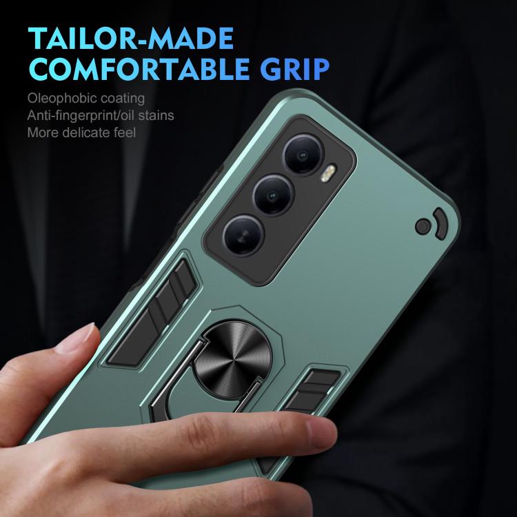 For itel A100 4G Shockproof Metal Ring Holder Phone Case