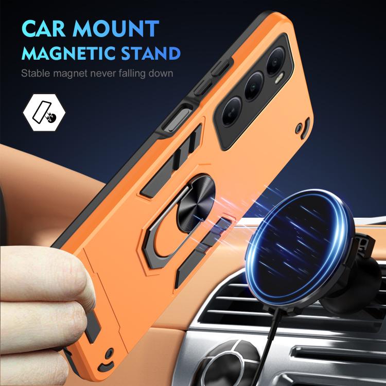 For itel A100 4G Shockproof Metal Ring Holder Phone Case