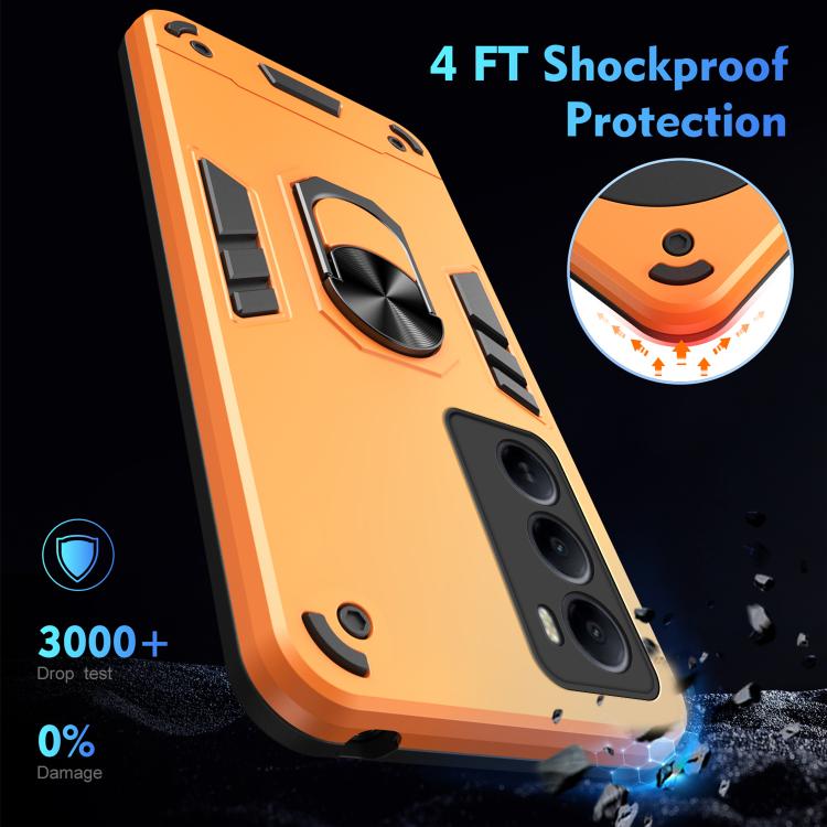 For itel A100 4G Shockproof Metal Ring Holder Phone Case