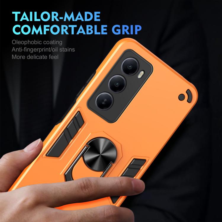 For itel A100 4G Shockproof Metal Ring Holder Phone Case