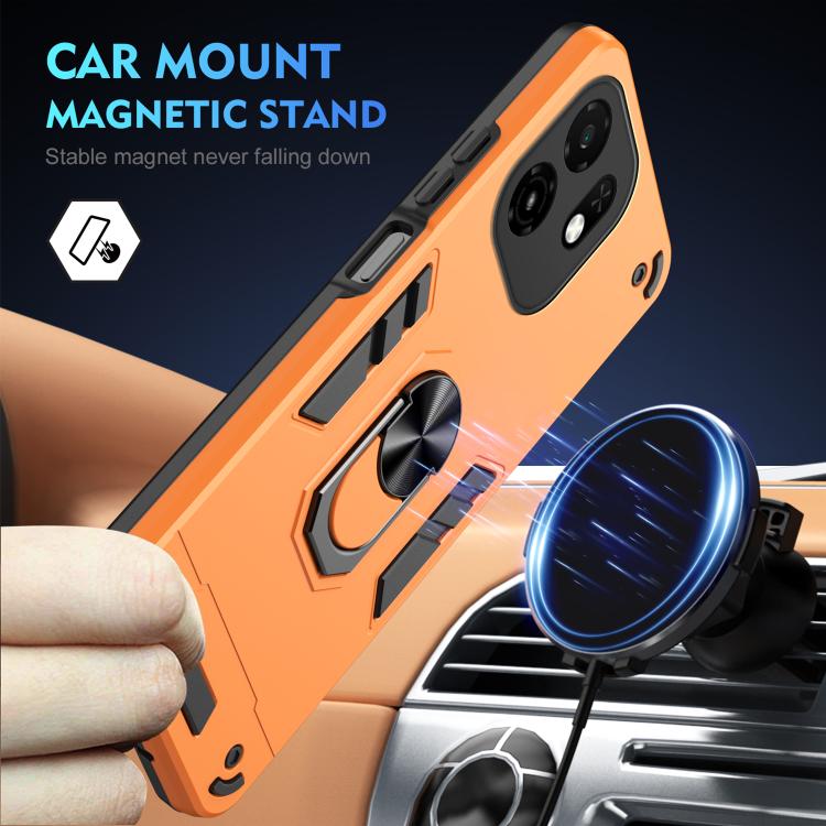 For itel A100C 4G Shockproof Metal Ring Holder Phone Case