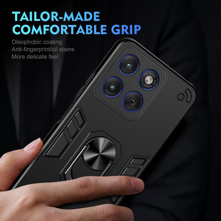 For Motorola Edge 70 5G Shockproof Metal Ring Holder Phone Case