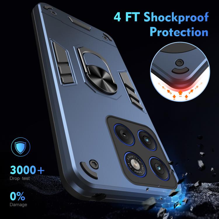 For Motorola Edge 70 5G Shockproof Metal Ring Holder Phone Case