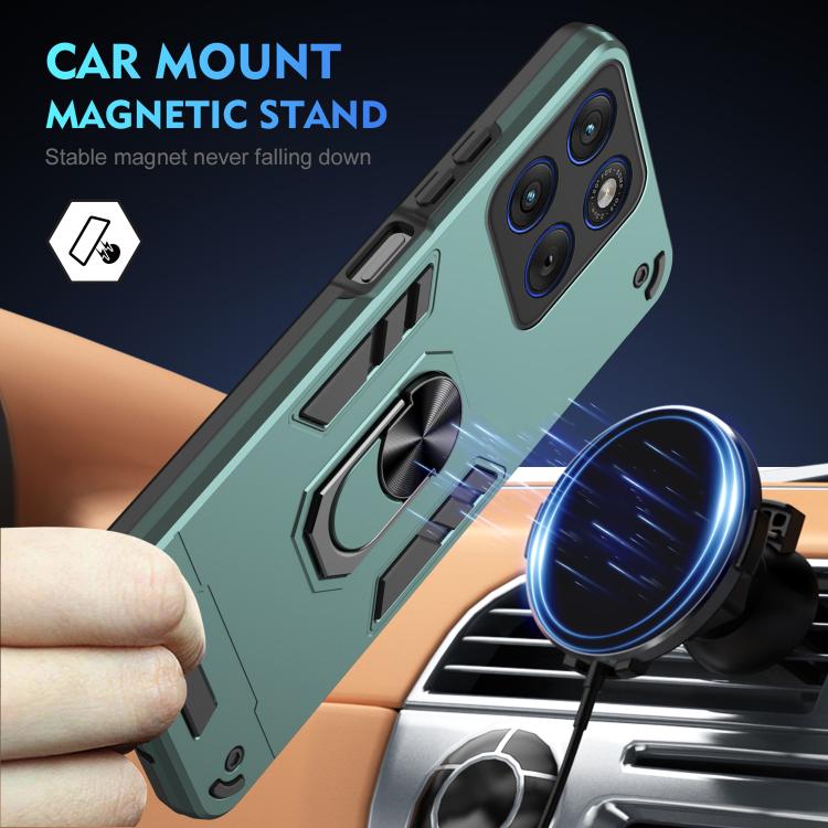 For Motorola Edge 70 5G Shockproof Metal Ring Holder Phone Case
