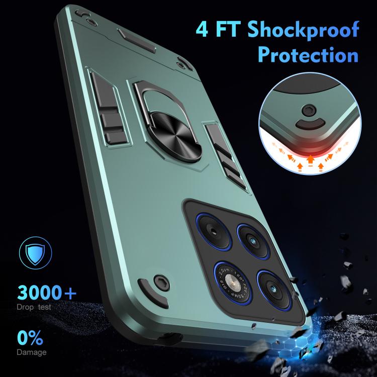 For Motorola Edge 70 5G Shockproof Metal Ring Holder Phone Case